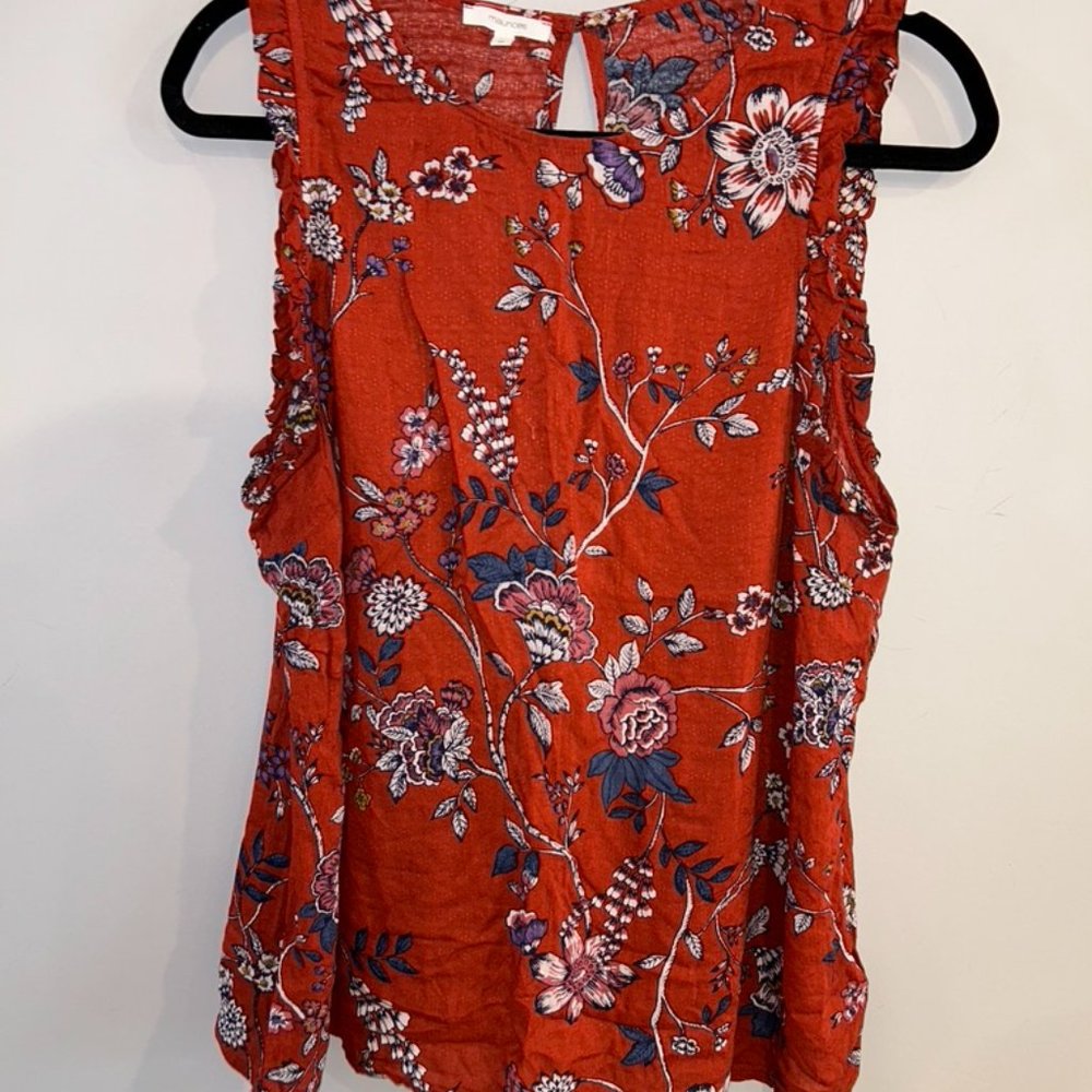 Delicate Maurices Floral Sleeveless Blouse - Size 0, Perfect for Spring!